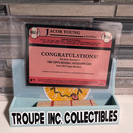 2024 Topps 1989 Throwback RC Auto – Jacob Young (Nationals)