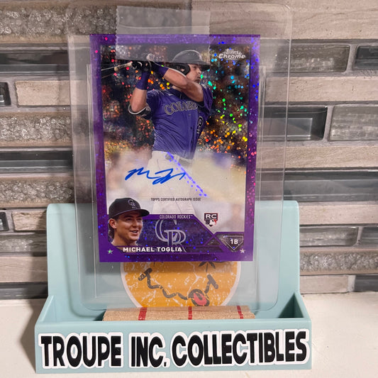 2023 Topps Chrome Purple Speckle Refractor Auto – Michael Toglia RC /299